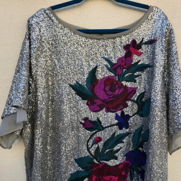 Eloquii Sparkle floral shift dress *BLOGGER FAVE*(Please read description) - Picture 4 of 16